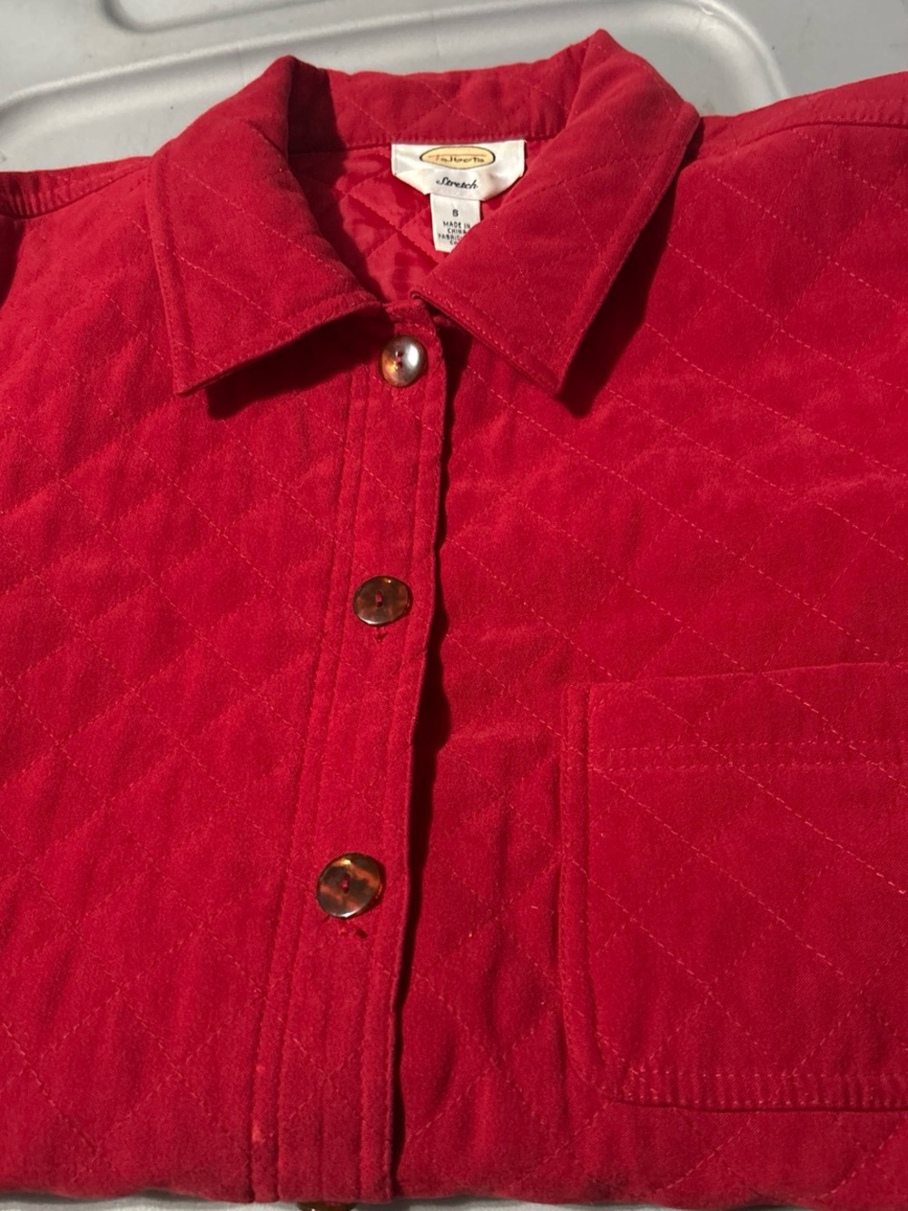 Talbots Quilted Red Utility Jacket - Picture 3 of 6